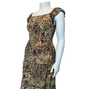 Leopard Print Knee-Length Strech Dress (M)